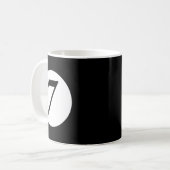 Funny 7 Ball Magic Seven Ball Billard Pool Rot Kaffeetasse (Vorderseite Links)