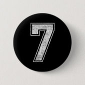 Funny 7 Number Seven Graphic Group Halloween Birth Button (Vorderseite)