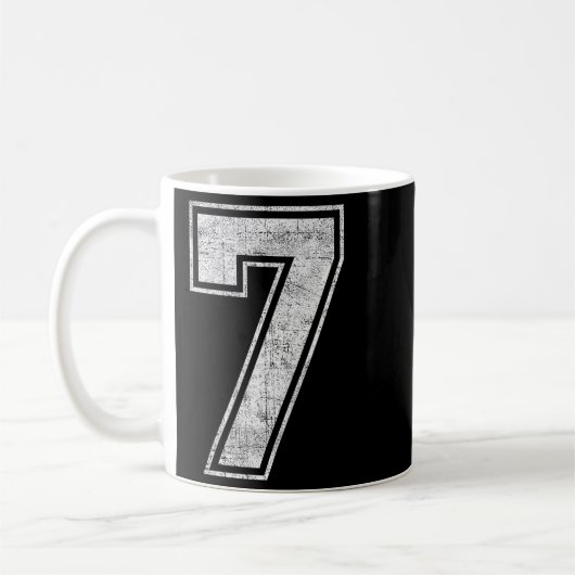 Funny 7 Number Seven Graphic Group Halloween Birth Kaffeetasse (Links)