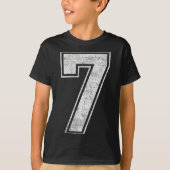 Funny 7 Number Seven Graphic Group Halloween Birth T-Shirt (Vorderseite)