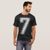 Funny 7 Number Seven Graphic Group Halloween Birth T-Shirt (Vorne ganz)