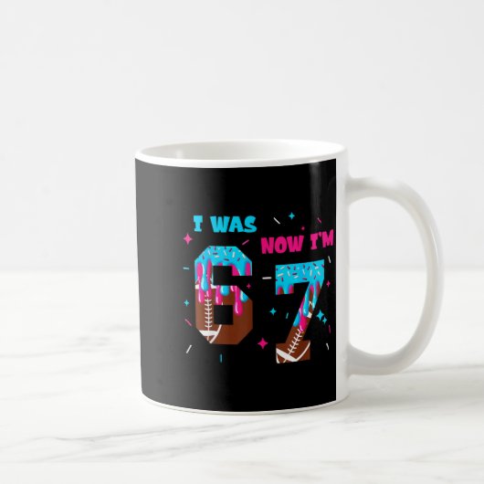 Funny 7 Year Old Birthday Football Ice Cream Drip  Kaffeetasse (Rechts)