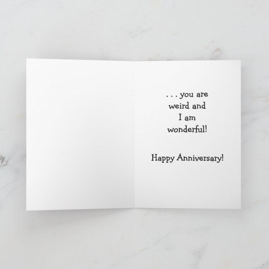 Funny 7th Anniversary Karte (Innenseite)