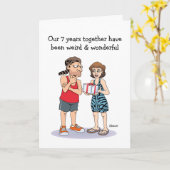 Funny 7th Anniversary Karte (Gelbe Blume)