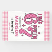 Funny 7th Birthday | “I Was 6, Now 7” Party Banner (Horizontal)