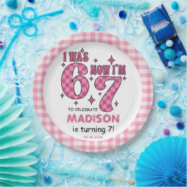 Funny 7th Birthday | “I Was 6, Now 7” Party Pappteller