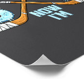 Funny 7th Hockey Birthday Boy I Was 6 Now I'm 7 Ye Poster (Ecke)