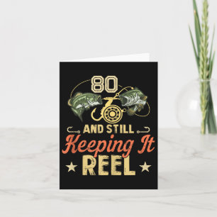 Funny 80. Geburtstag Fishing Shirt für Männer Tank Karte