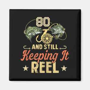 Funny 80. Geburtstag Fishing Shirt für Männer Tank Magnet