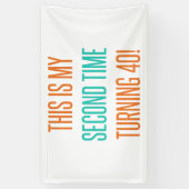 Funny 80. Geburtstag für Frauen Banner (Vertikal)