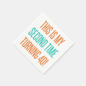 Funny 80. Geburtstag für Frauen Serviette (Ecke)