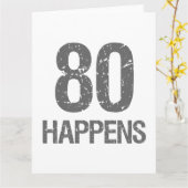 Funny 80. Geburtstag Karte (Gelbe Blume)