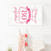 Funny 80. Geburtstag 'Perfection' Banner (Insitu)