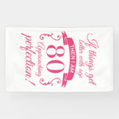 Funny 80. Geburtstag 'Perfection' Banner (Horizontal)