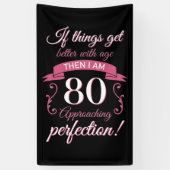 Funny 80. Geburtstag 'Perfection' Banner (Vertikal)