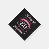 Funny 80. Geburtstag 'Perfection' Serviette (Ecke)