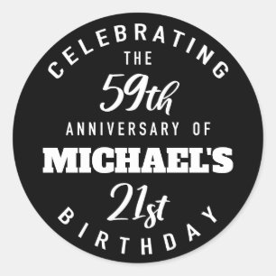 Funny 80. Geburtstag Personalisiert Runder Aufkleber