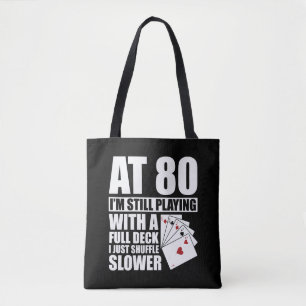 Funny 80. Geburtstag Poker Spieler 80 Jahre alt Tasche
