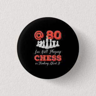 Funny 80. Geburtstagsgeschenk - 80 Jahre alte Scha Button