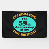 Funny 80. Geburtstagsgeschenk Banner (Horizontal)