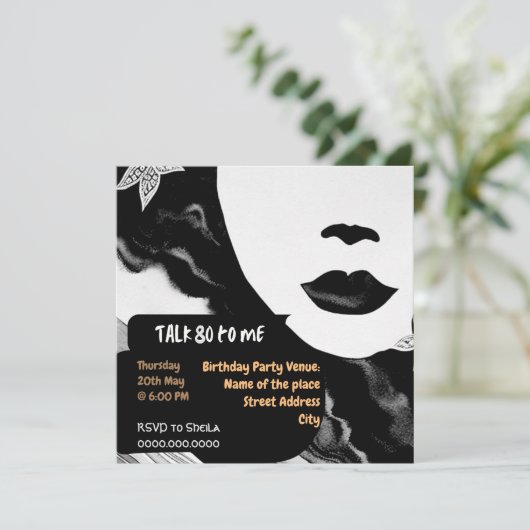 Funny 80. Geburtstagsparty Einladung (Stehend Vorderseite)