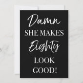 Funny 80. Geburtstagsparty Einladung (Vorderseite)