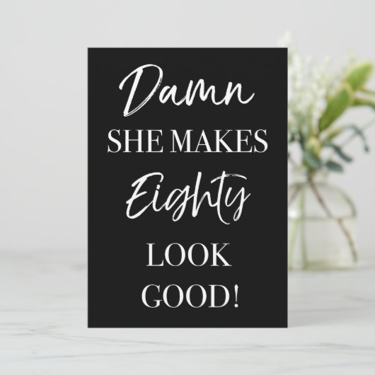 Funny 80. Geburtstagsparty Einladung (Stehend Vorderseite)