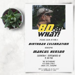 Funny 80 so, was Zitat Foto 80. Geburtstag Einladung<br><div class="desc">Funny 80 so,  was Zitat Foto 80. Geburtstag Einladung. Ein motivierend und lustiger Text 80 So was ist toll für eine Person mit einem Sinn für Spaß. Der Text ist in Gelb und Schwarz. Fügen Sie Ihr Foto hinzu und personalisieren Sie die Einladung.</div>