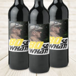 Funny 80 so, was Zitat Foto 80. Geburtstag Weinetikett<br><div class="desc">Funny 80 so,  was Zitat Foto 80. Geburtstag Wein-Label. Ein motivierend und lustiger Text 80 So was ist toll für eine Person mit einem Sinn für Spaß. Der Text ist in Gelb und Schwarz. Fügen Sie Ihr Foto hinzu. Sie können das Alter ändern.</div>