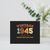 Funny 80 Year Old 1945 Vintages 80. Geburtstagsges Postkarte (Stehend Vorderseite)