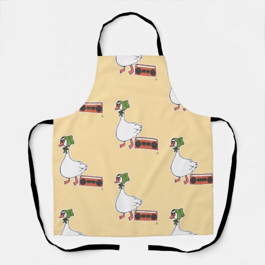 Funny 80er Bonnet Funny Kitchen Goose Pattern Schürze (Vorderseite)