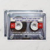 Funny 80er Cassette Mixtape Party Einladung (Vorne/Hinten)