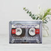 Funny 80er Cassette Mixtape Party Einladung (Stehend Vorderseite)