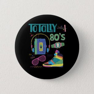 Funny 80er Music Old School Party der 80er Jahre Button