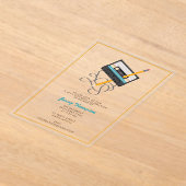 Funny 80er Music Retro Cassette Tape 40. Geburtsta Acryleinladungen (Ablage )