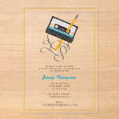 Funny 80er Music Retro Cassette Tape 40. Geburtsta Acryleinladungen (Vorderseite)