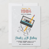 Funny 80er Music Retro Cassette Tape 40. Geburtsta Einladung (Vorderseite)