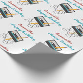 Funny 80er Music Retro Cassette Tape Geburtsname Geschenkpapier (Ecke)