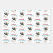 Funny 80er Music Retro Cassette Tape Geburtsname Geschenkpapier Set (Vorderseite)
