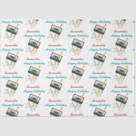 Funny 80er Music Retro Cassette Tape Geburtsname Seidenpapier