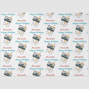 Funny 80er Music Retro Cassette Tape Geburtsname Seidenpapier