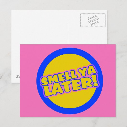 Funny 80er slang postkarte (Vorne/Hinten)