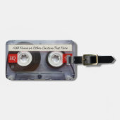 Funny 80's Cassette Tape, Personalisiert Gepäckanhänger (Vorderseite horizontal)