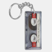 Funny 80's Cassette Tape, Personalisiert Schlüsselanhänger (Vorderseite links)