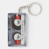 Funny 80's Cassette Tape, Personalisiert Schlüsselanhänger (Rückseite)