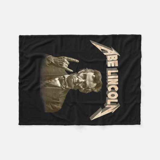 Funny 80s Metalcore Heavy Metal Music Band Abraham Fleecedecke (Vorderseite (Horizontal))