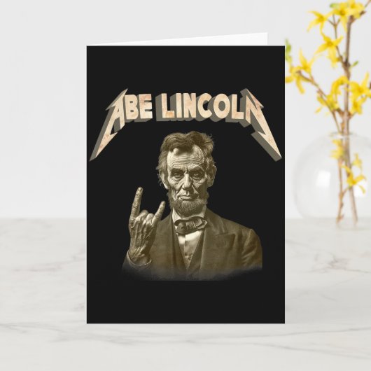 Funny 80s Metalcore Heavy Metal Music Band Abraham Karte (Gelbe Blume)