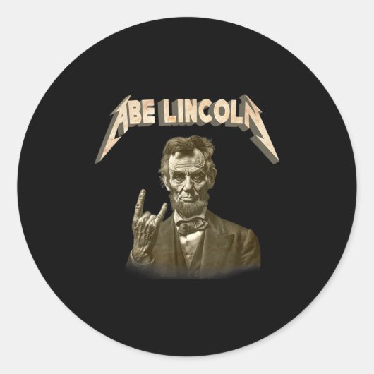 Funny 80s Metalcore Heavy Metal Music Band Abraham Runder Aufkleber (Vorderseite)