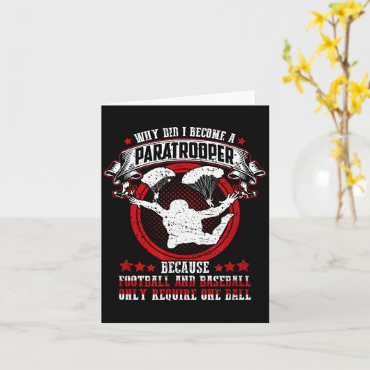 Funny 82nd 101st Airborne Paratrooper Military Karte (Gelbe Blume)