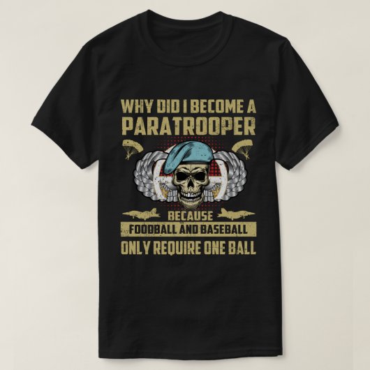 Funny 82nd 101st Airborne Paratrooper Military T-Shirt (Design vorne)